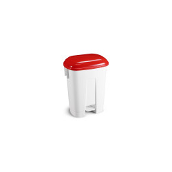 Pattumiera Derby con pedale e coperchio rosso lt. 60 haccp