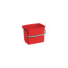 Secchio rosso lt. 4 con maniglia in plastica