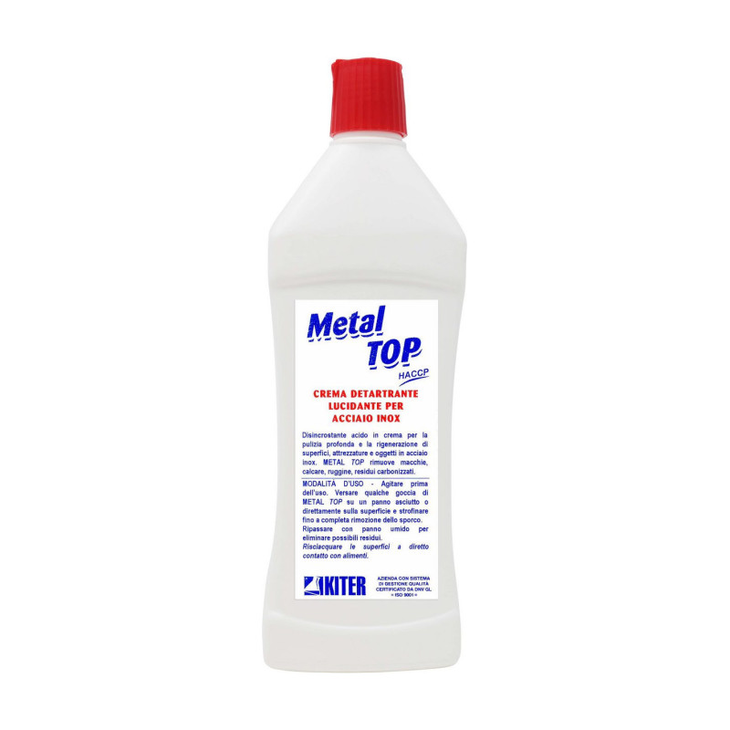 METAL TOP ML 500 KITER Crema detartrante lucidante per acciaio inox