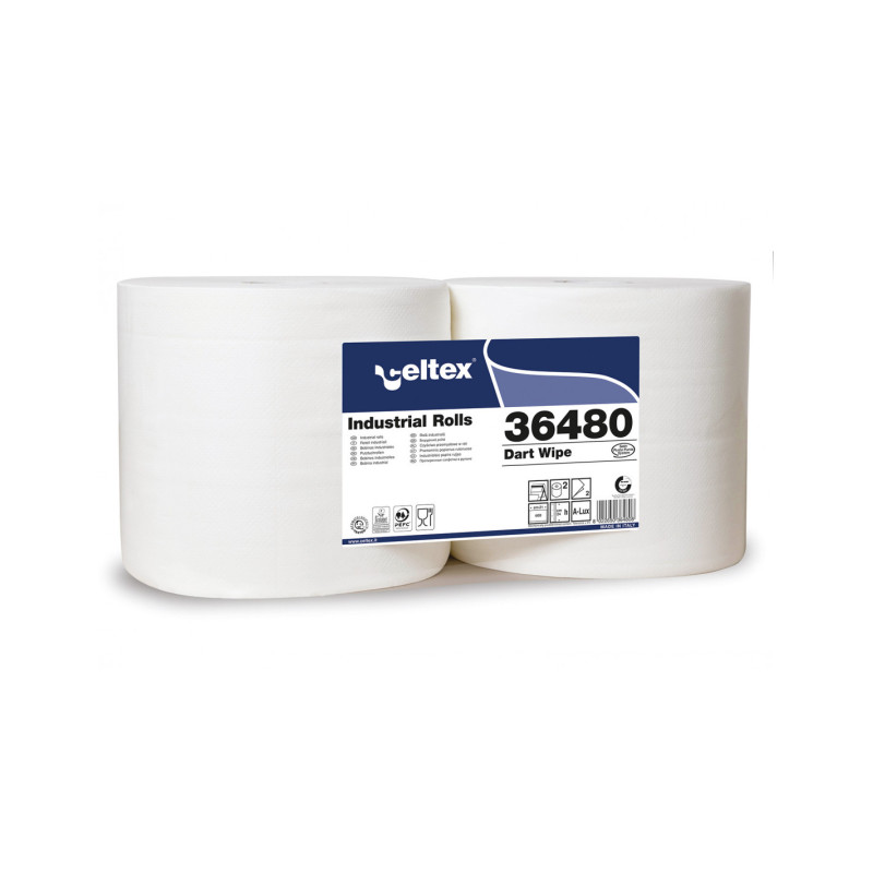 BOBINA INDUSTRIALE DART WIPE ECOLABEL 800 STRAPPI CF. X 2 ROTOLI