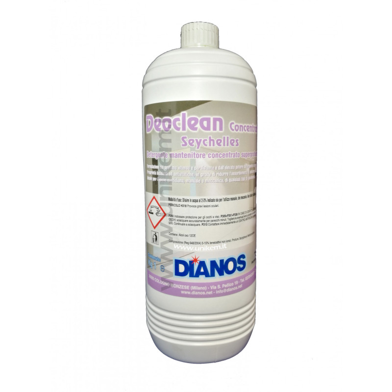 DEOCLEAN CONCENTRATO SEYCHELLES LT 1 DIANOS Detergente mantenitore concentrato per pavimenti intensamente profumato