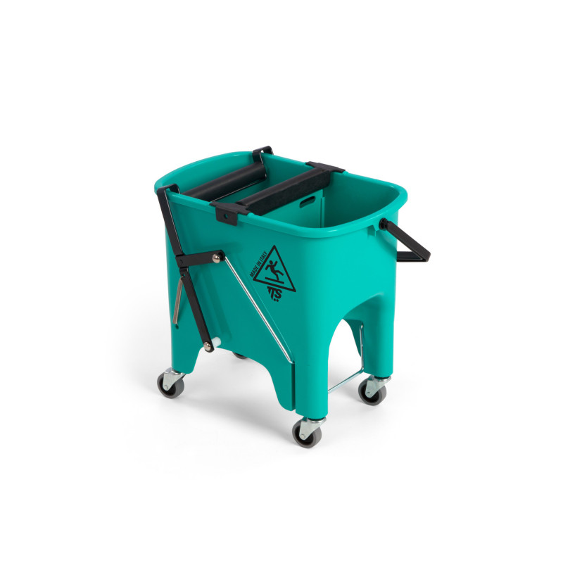 Secchio con rulli Squizzy Roll lt 15 con ruote da mm 50, paratie divisorie e due rulli in gomma