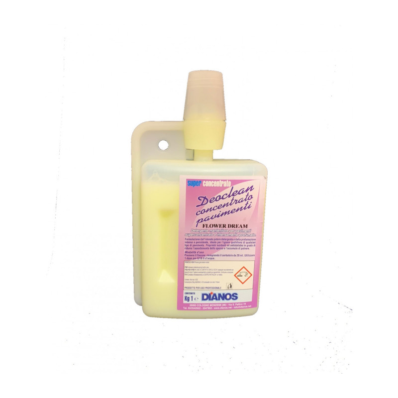 DEOCLEAN SUPERCONCENTRATO FLOWER DREAM LT 1 DIANOS Detergente con dosatore profumato con proprietà lucidanti ed antistatiche