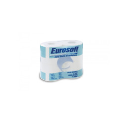 CARTA IGIENICA C4 EUROSOFT PURA 500 STRAPPI 40 ROTOLI BALLA 4 X 10 CF