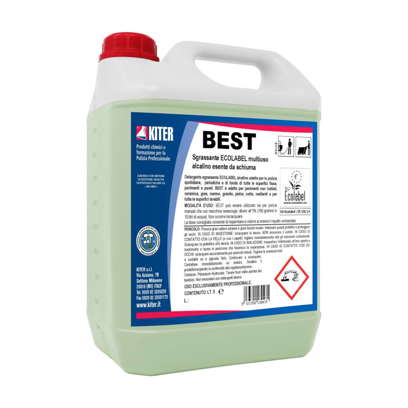 BEST LT 5 KITER Detergente ECOLABEL Sgrassante multiuso alcalino esente da schiuma