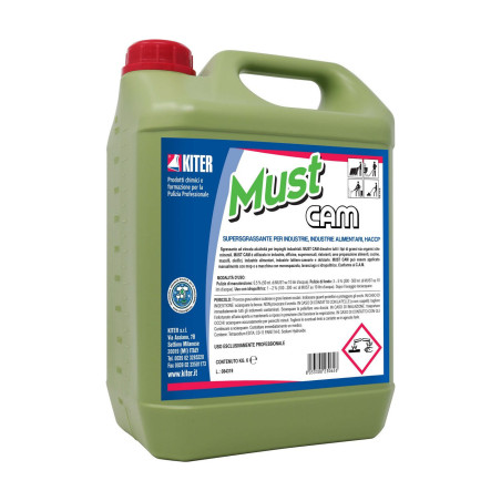 MUST CAM KITER KG 6 Supersgrassante rapido HACCP per industrie alimentari e sporchi difficili