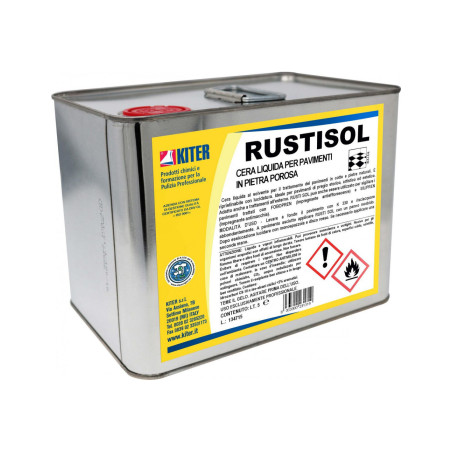RUSTISOL TESTA DI MORO LT 5 KITER Cera liquida per pavimenti in cotto e pietre naturali