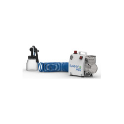 NEBULIZZATORE ELETTRICO SANY AIR SILVERSTONE - COMPRESSORE DIRETTO - SPIRALE 10 MT - PISTOLA VAPORIZZATORE PER SANIFICAZIONE