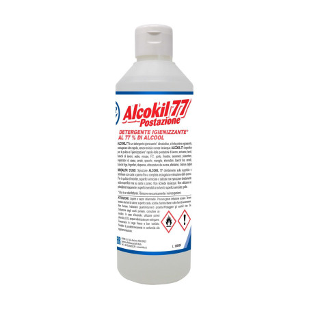 ALCOKIL 77 POSTAZIONE ML 500 KITER Detergente igienizzante all' 80% di alcool ideale su tute le superfici