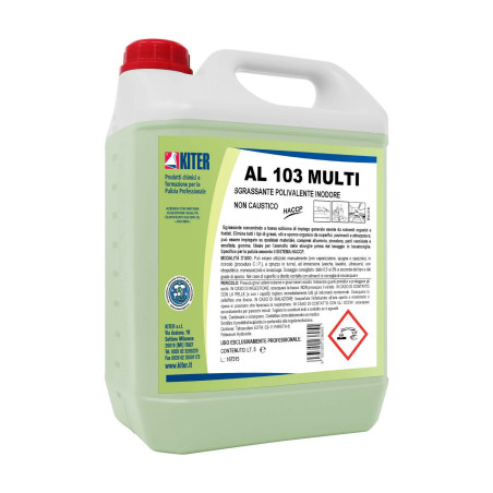 AL 103 MULTI KG 5 KITER sgrassante inodore non caustico e non corrosivo