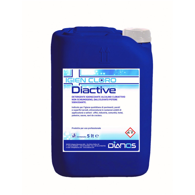 DIACTIVE LT 5 DIANOS Disinfettante Biocida alcalino clorattivo non schiumogeno dall’elevato potere sgrassante