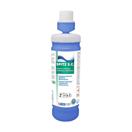 SPITZ SC LT 1 KITER Detergente HACCP igienizzante superconcentrato profumato per pavimenti con tappo dosatore