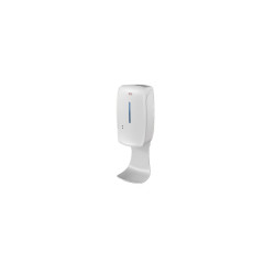 DISPENSER SAPONE AUTOMATICO TOUCHLESS BIANCO A RIEMPIMENTO MANUALE COMPLETO DI RACCOGLI GOCCIA A BATTERIE