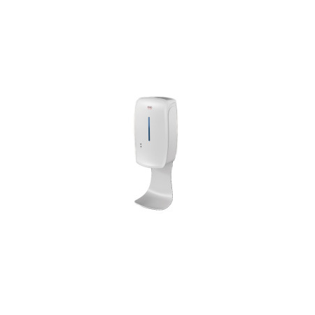 DISPENSER SAPONE AUTOMATICO TOUCHLESS BIANCO A RIEMPIMENTO MANUALE COMPLETO DI RACCOGLI GOCCIA A BATTERIE