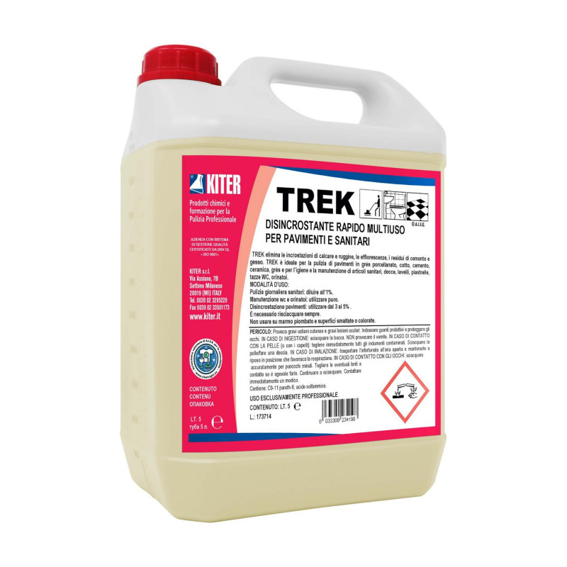 TREK LT 5 KITER Detergente disincrostante sgrassante rapido multiuso per pavimenti e sanitari