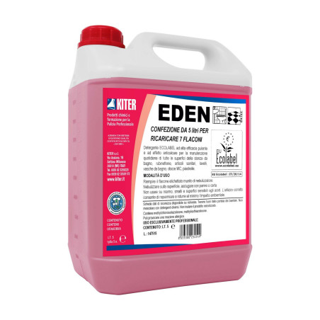 EDEN LT 5 KITER Detergente ECOLABEL pronto all'uso ad effetto anticalcare per servizi sanitari
