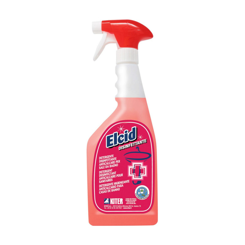 ELCID ML 750 KITER Disinfettante PMC anticalcare battericida fungicida per pulizia e disinfezione bagni