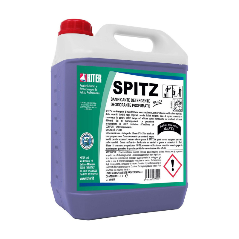 SPITZ LT 5 KITER Detergente sanificante deodorante igienizzante profumato per pavimenti