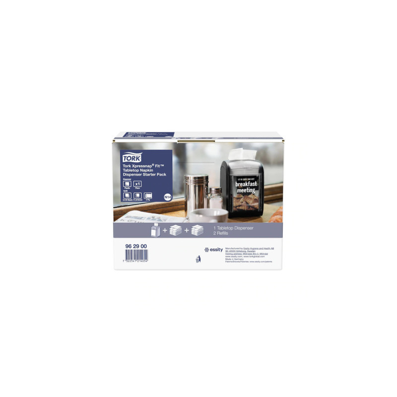 Tork Xpressnap Fit STARTER pack DISPENSER + TOVAGLIOLI DA BANCO- N14