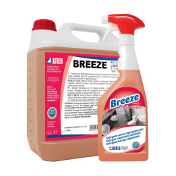 BREEZE ANTIACQUA LT 5 KITER Detergente sanificante anticalcare con effetto scaccia-acqua per ceramica e acciaio