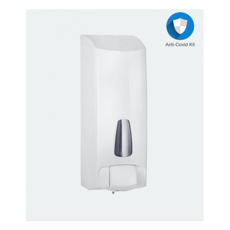 DISPENSER SAPONE A RIEMPIMENTO "BUTTON SOAP" LT 1 BIANCO-TRASPARENTE
