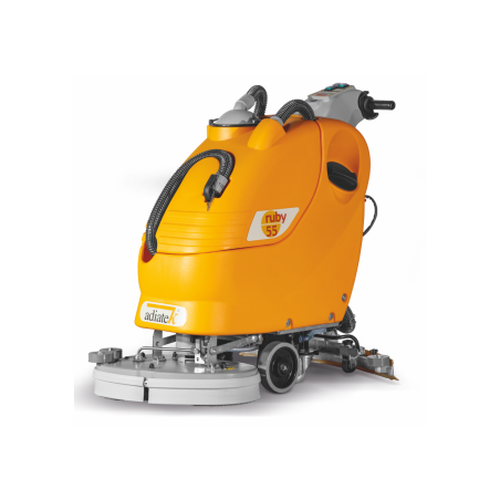 LAVASCIUGA PAVIMENTI RUBY 55T TRAZIONATA ADIATEK PISTA 55 CM. COMPLETA DI BATTERIE E CARICABATTERIE