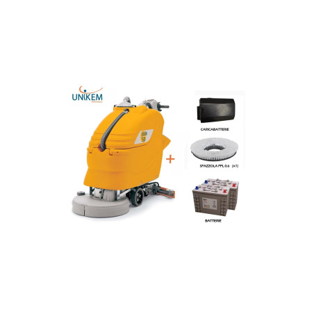 LAVASCIUGA PAVIMENTI JADE 50 TRAZIONATA ADIATEK PISTA 50,8 CM. COMPLETA DI BATTERIE E CARICABATTERIE
