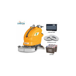 LAVASCIUGA PAVIMENTI JADE 66 TRAZIONATA ADIATEK PISTA 66 CM. COMPLETA DI BATTERIE E CARICABATTERIE