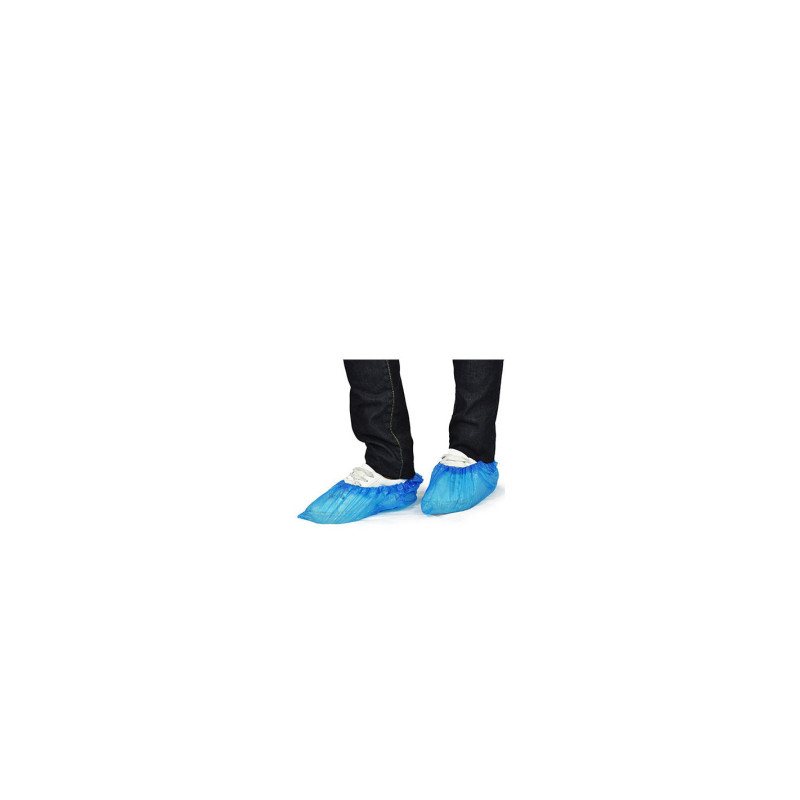 COPRISCARPA MONOUSO POLIETILENE BLU 100 PZ