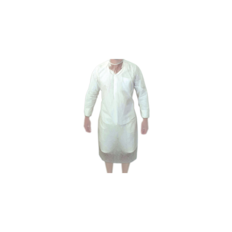 CAMICE GENERICO TNT 30 GR. BIANCO DPI CLASSE 1 LEGACCI POSTERIORI TU