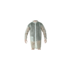 CAMICE LABOR CON BOTTONI AUTOMATICI PVC BIANCO CON COLLETTO ALLA COREANA CLASSE 1 TU