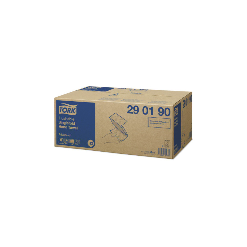 Tork Advanced Asciugamani Flushable piegati a V Ecolabel - H3 - 3750 pezzi