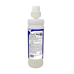 LAVASTOVIGLIE K 411 BAR LT 1 KITER Detergente liquido cloroattivo per macchine lavabicchieri con flacone dosatore