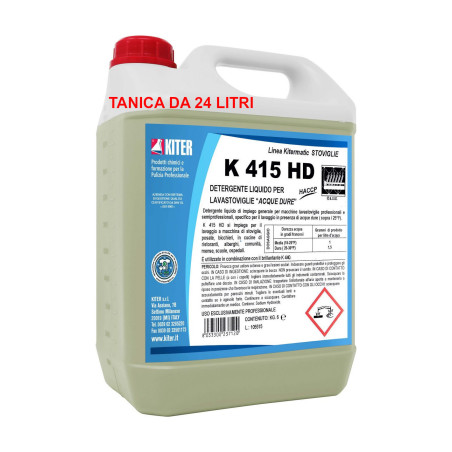 LAVASTOVIGLIE K 415 HD KG 24 KITER Detergente liquido per lavastoviglie acque dure
